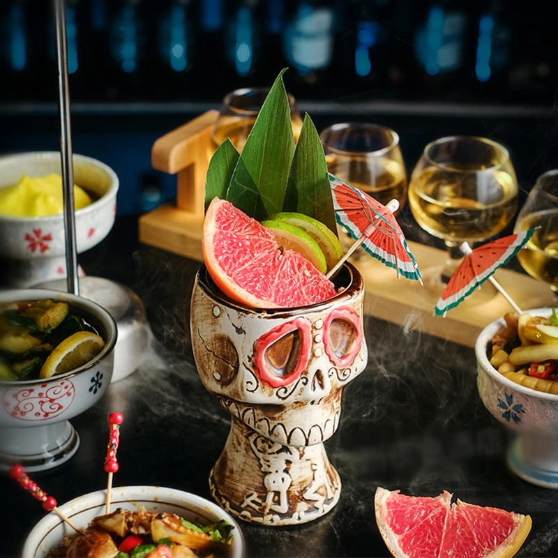 Wine Beer Mixed Drinks - Halloween Party Skull Cocktail Glass USA