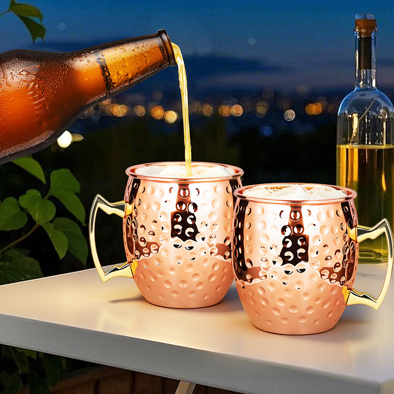 Wine Beer Champagne - Moscow Mule Stainless Steel Mugs Metal