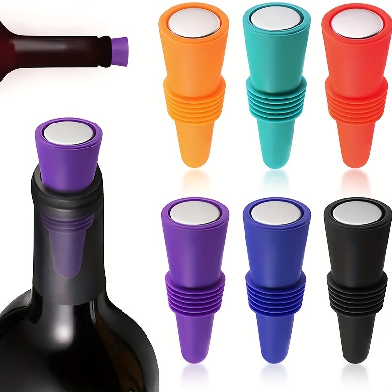 Wine Beer Champagne - Silicone Wine Stopper Set Leak Proof