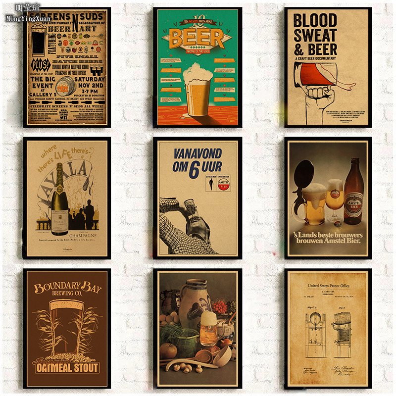 Wine Beer Mixed Drinks - Vintage Beer Wine Drink Chart Collection