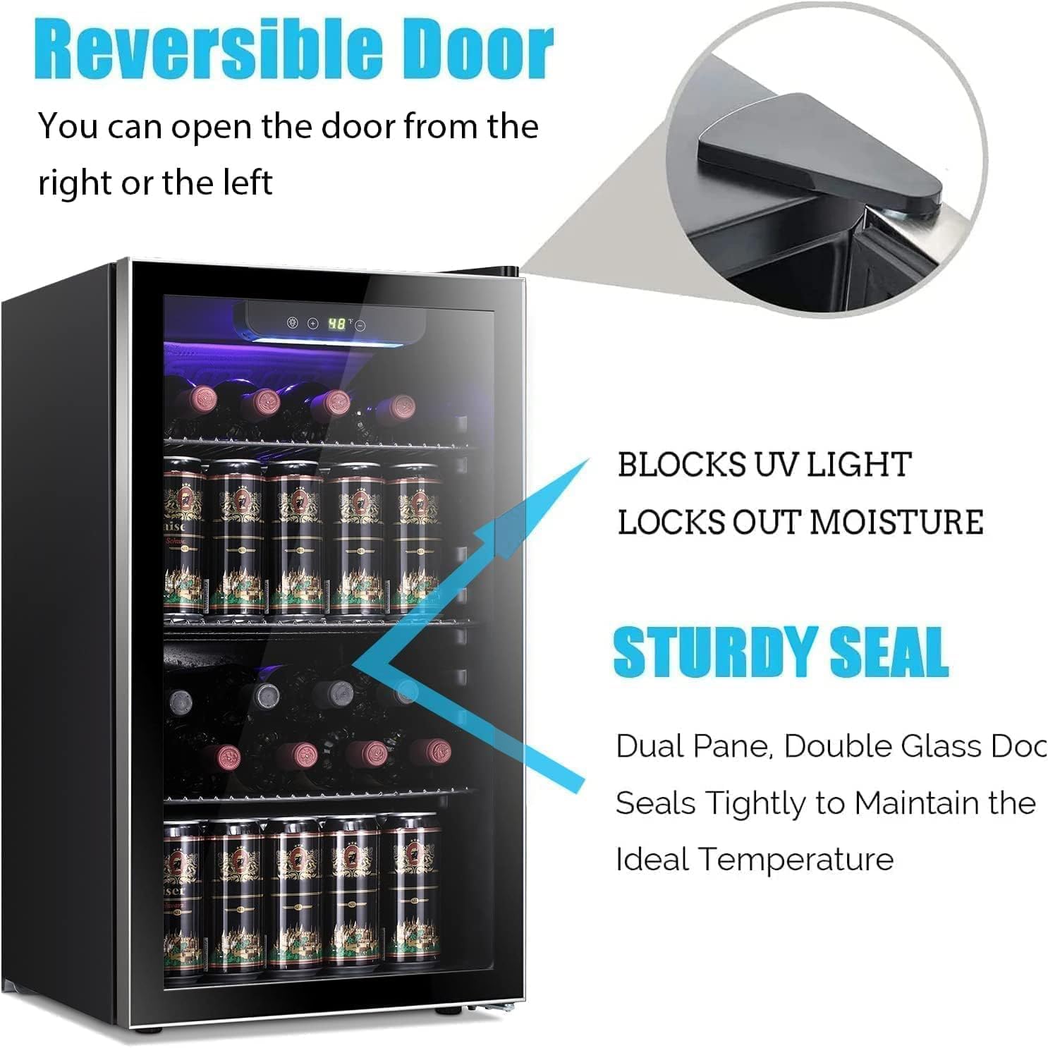 26 Bottle 130 Can Wine Cooler/ - đánh giá và giá Wine Beer Mini Fridge
