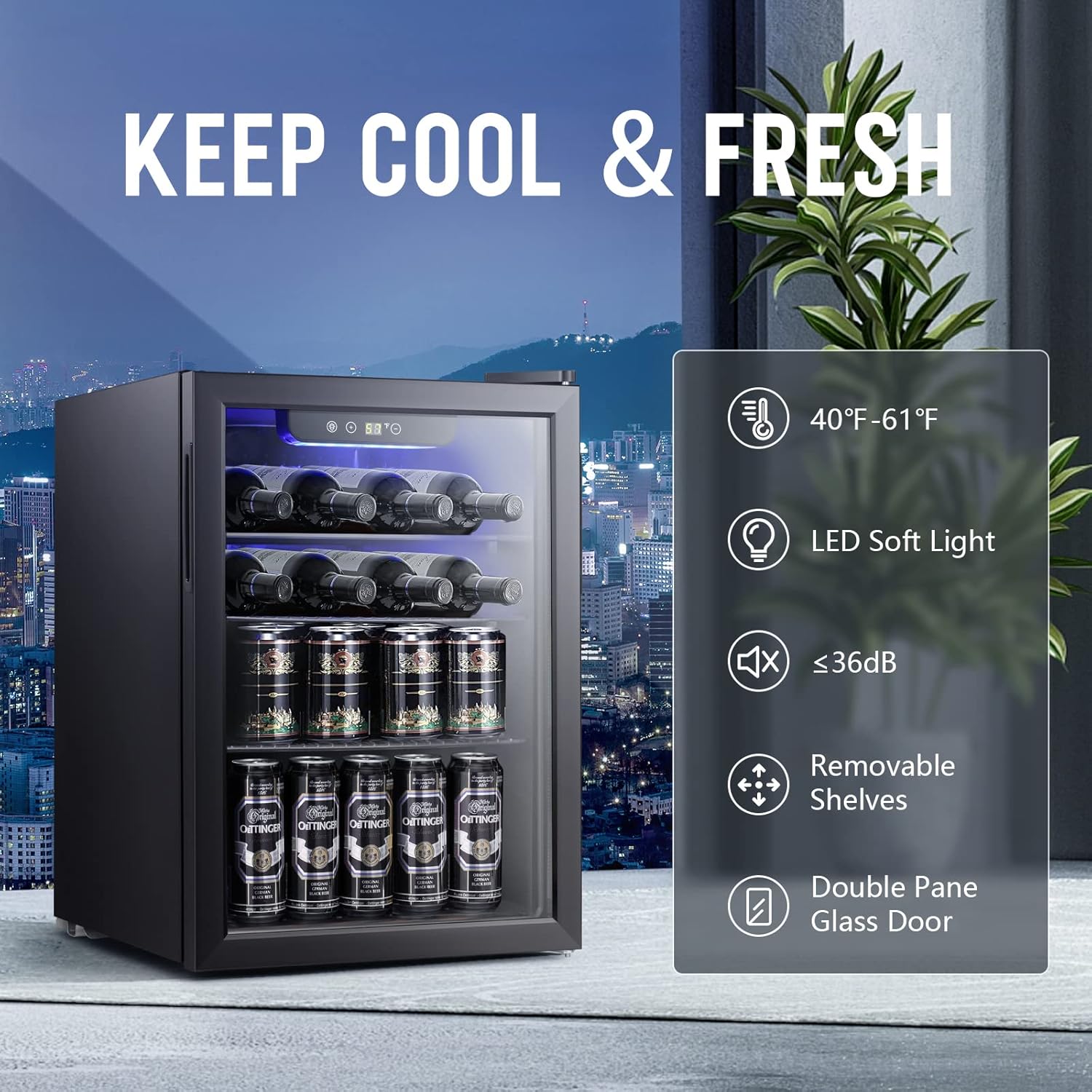 2.6cu.ft Wine Cooler/Cabinet B - đánh giá và giá Wine Beer Mini Fridge