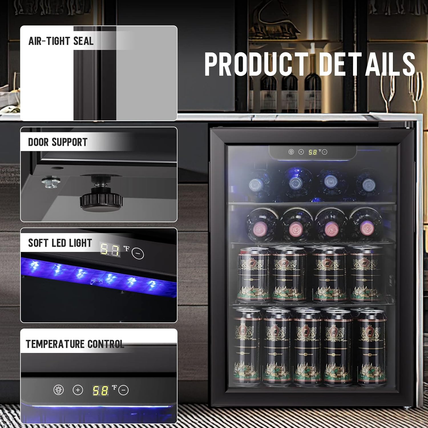 2.6cu.ft Wine Cooler/Cabinet B - đánh giá và giá Wine Beer Mini Fridge