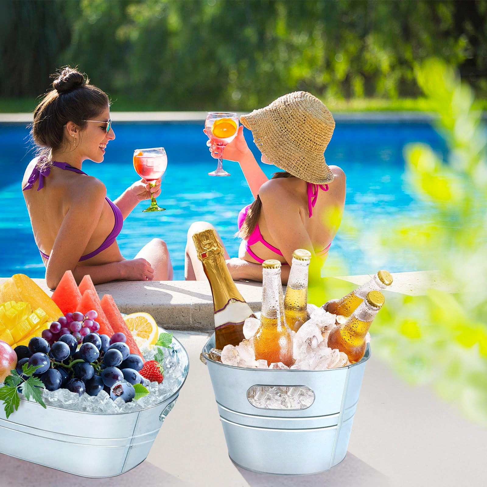 Galvanized Metal Ice Buckets W - đánh giá và giá Wine Beer Champagne