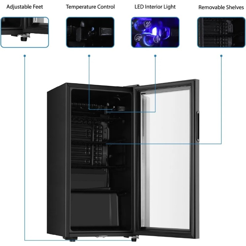 Beverage Refrigerator, 3.2 Cu. - đánh giá và giá Wine Beer Mini Fridge