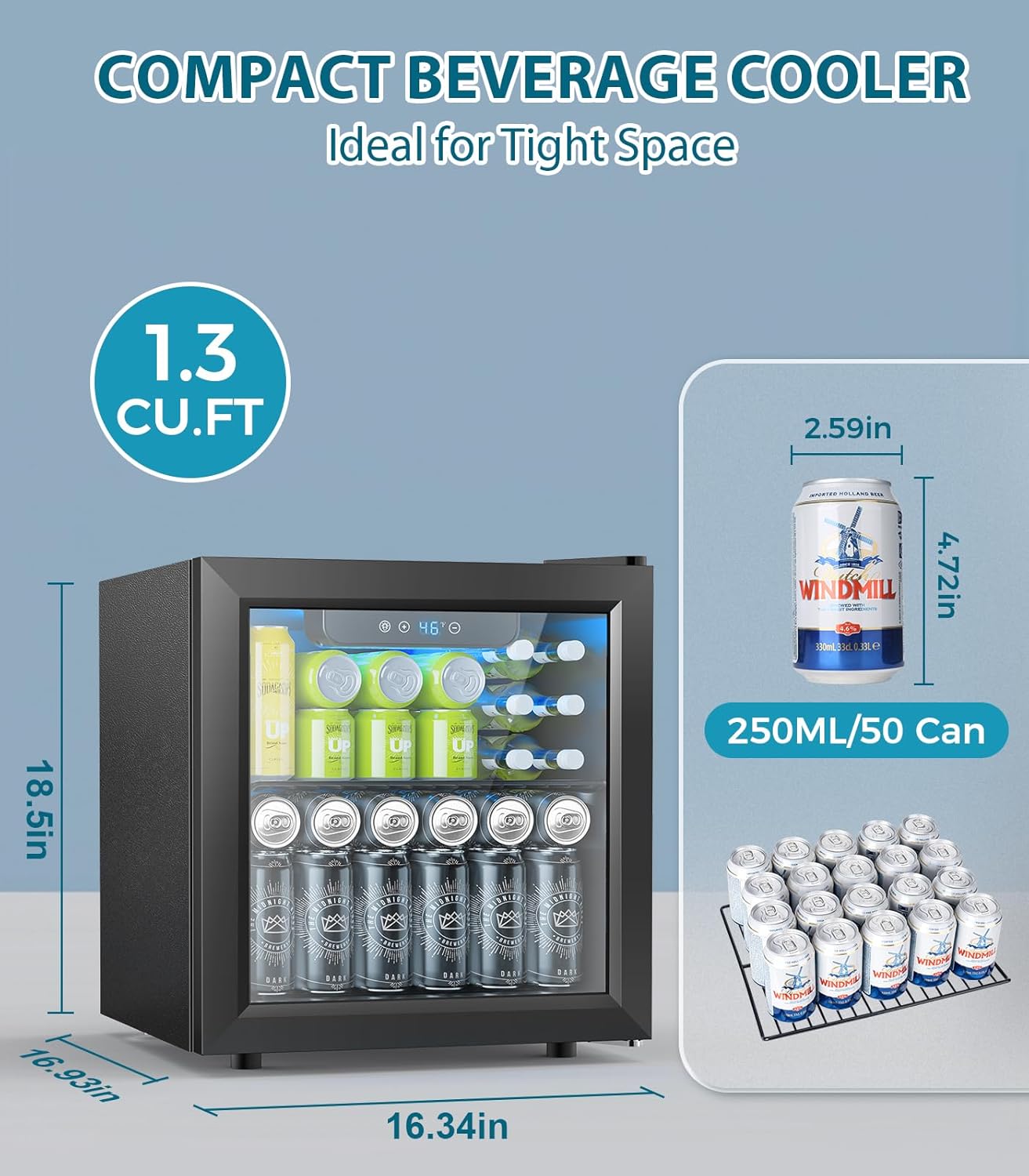 50 Cans Beverage Refrigerator  - đánh giá và giá Wine Beer Mini Fridge