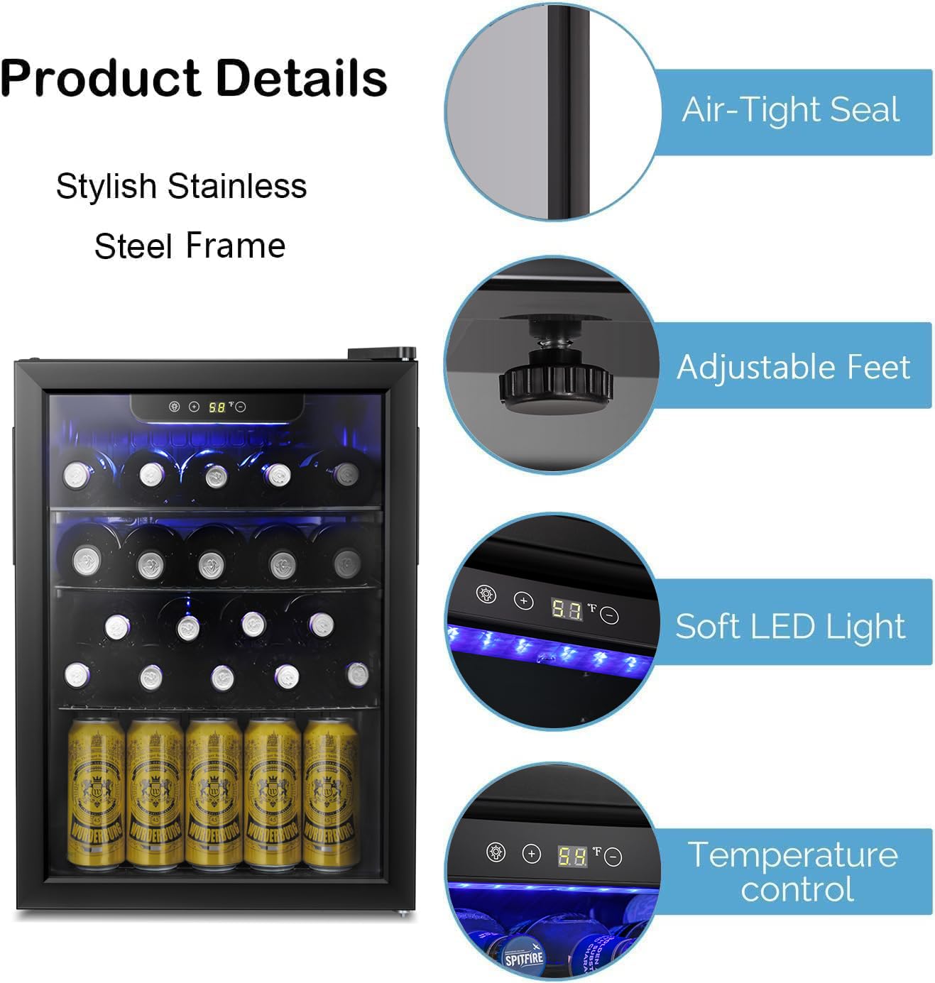 16 Bottle Wine Cooler/Cabinet  - đánh giá và giá Wine Beer Mini Fridge